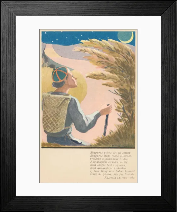 Framed Print : Kalevala. The Kalevala is a 19th-century work of epic poetry compiled by Elias Lonnrot Framed Print : Kalevala. The Kalevala is a 19th-century work of epic poetry compiled by Elias Lonnrot