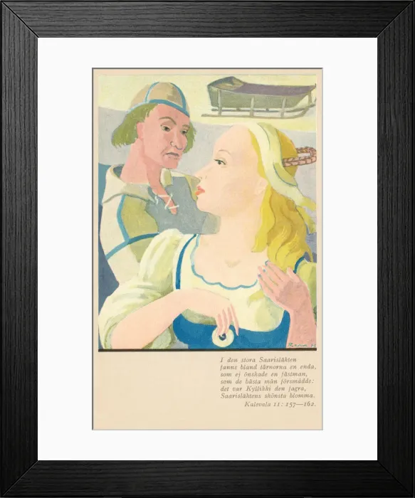 Framed Print : Kalevala. The Kalevala is a 19th-century work of epic poetry compiled by Elias Lonnrot Framed Print : Kalevala. The Kalevala is a 19th-century work of epic poetry compiled by Elias Lonnrot