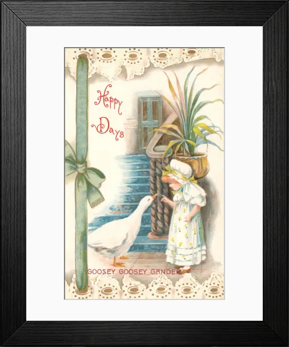 Framed Print : Goosey Goosey Gander Framed Print : Goosey Goosey Gander