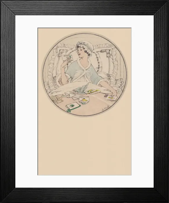 Framed Print : Opening Greeting Cards Framed Print : Opening Greeting Cards