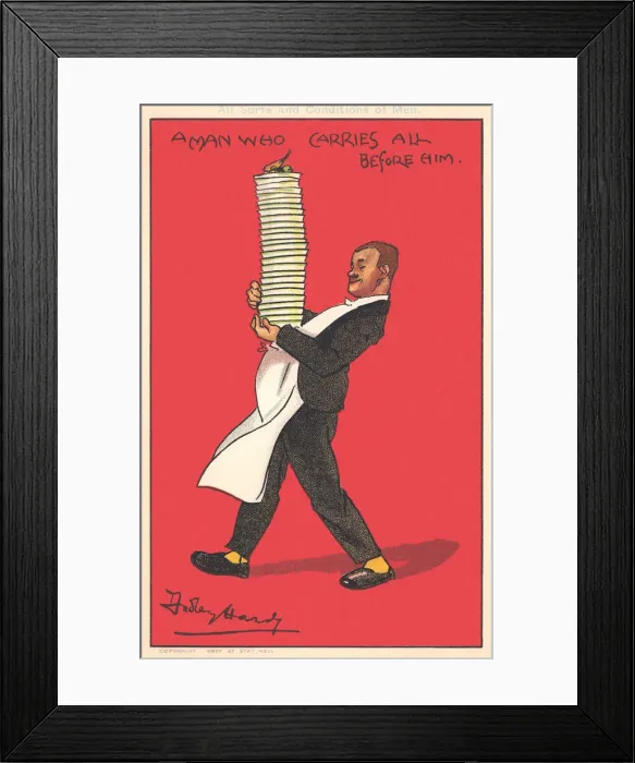 Framed Print : Waiter. A Man Who Carries all Before Him Framed Print : Waiter. A Man Who Carries all Before Him