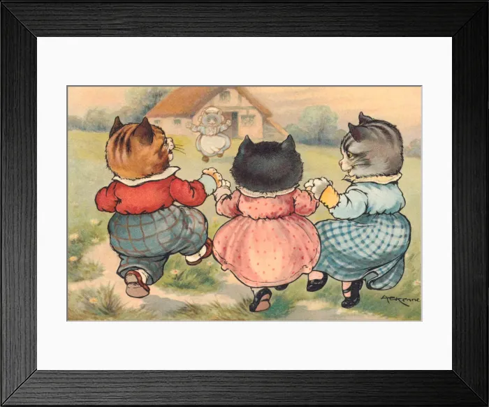 Framed Print : Three Little Kittens Framed Print : Three Little Kittens