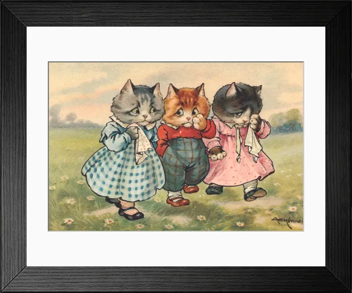 Framed Print : Three Little Kittens Framed Print : Three Little Kittens