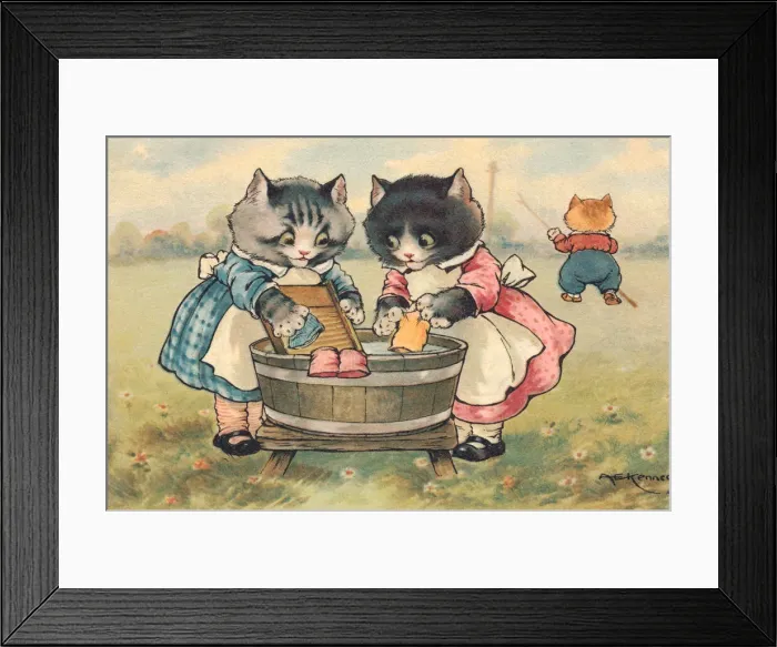 Framed Print : Three Little Kittens Framed Print : Three Little Kittens