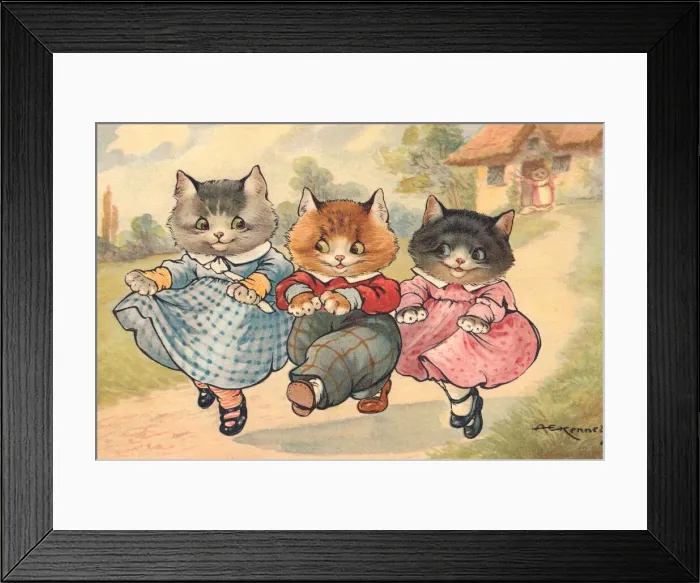Framed Print : Three Little Kittens Framed Print : Three Little Kittens