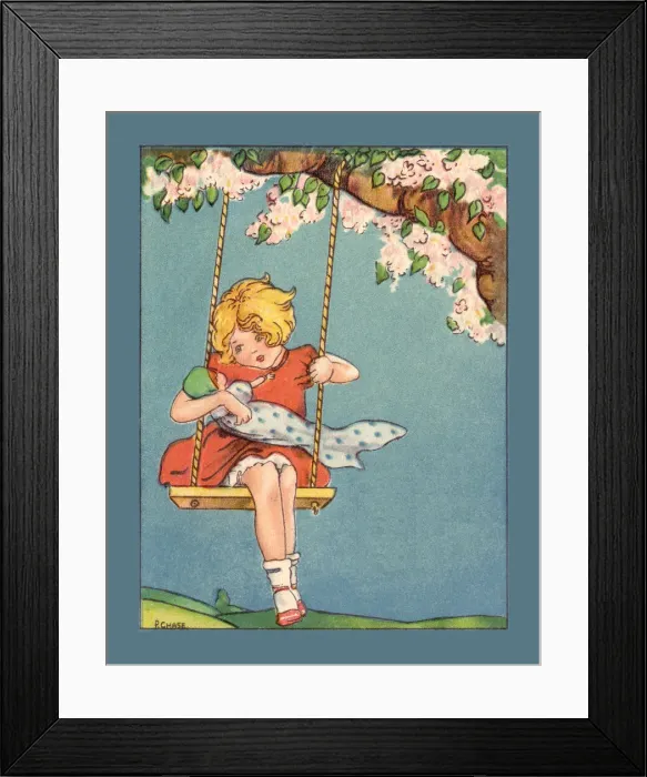 Framed Print : Girl on a Swing Framed Print : Girl on a Swing