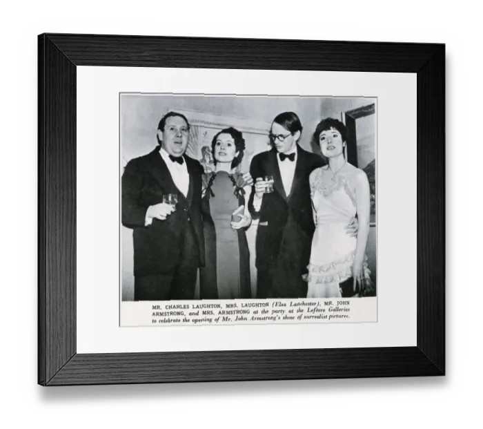 Framed Print : John and Benita Armstrong with Charles & Elsa Laughton Framed Print : John and Benita Armstrong with Charles & Elsa Laughton