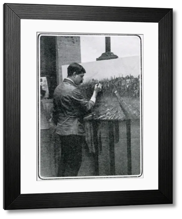 Framed Print : John Hassall painting The Morning of Agincourt Framed Print : John Hassall painting The Morning of Agincourt