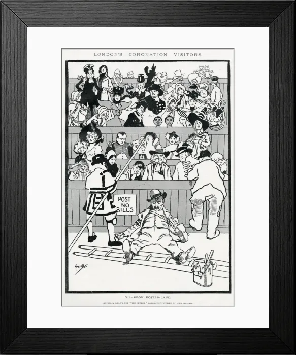 Framed Print : Londons Coronation Visitors, from Poster-Land by Hassall Framed Print : Londons Coronation Visitors, from Poster-Land by Hassall