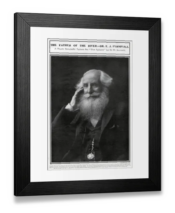 Framed Print : F. J. Furnivall Frederick James Furnivall FBA (1825 - 1910), English philologist Framed Print : F. J. Furnivall Frederick James Furnivall FBA (1825 - 1910), English philologist