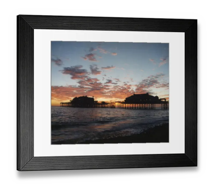 Framed Print : Brighton West Pier - Sunset Framed Print : Brighton West Pier - Sunset