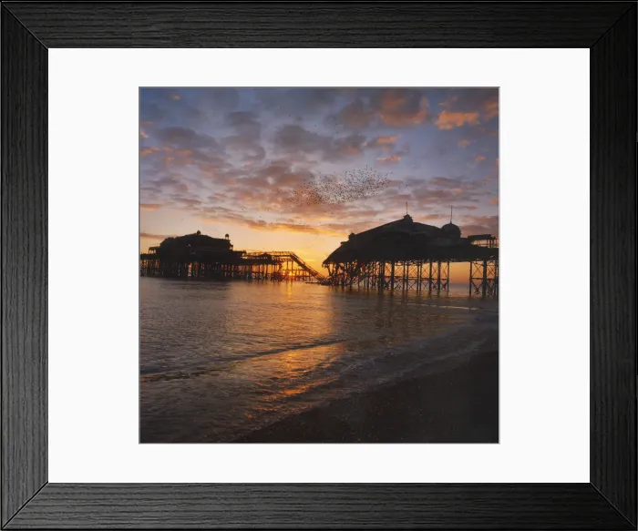 Framed Print : Brighton West Pier - Sunset Framed Print : Brighton West Pier - Sunset