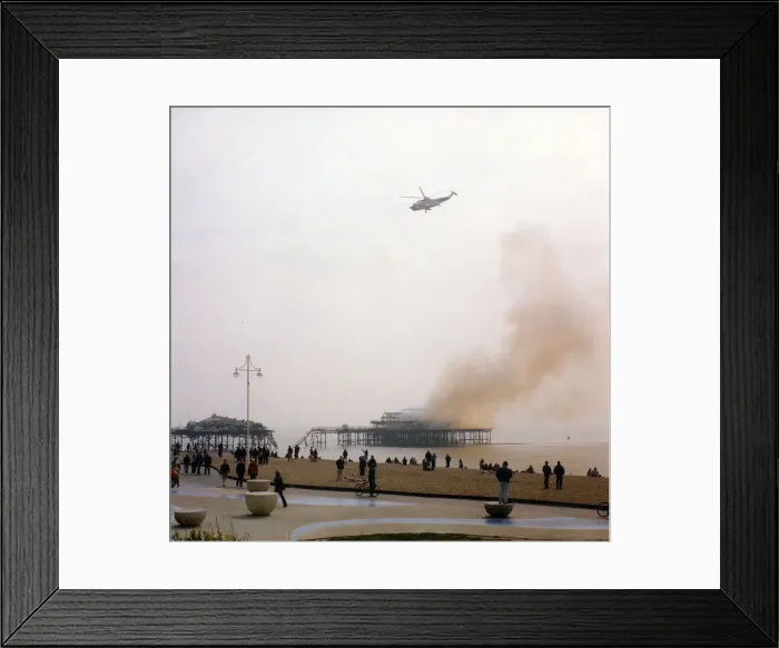 Framed Print : Brighton West Pier - On Fire Framed Print : Brighton West Pier - On Fire