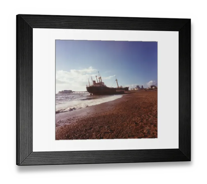 Framed Print : Athina-B aground on Brighton Beach Framed Print : Athina-B aground on Brighton Beach