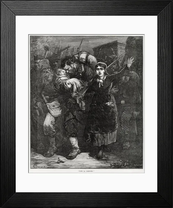 Framed Print : Vive la Commune - Siege of Paris, 1871 Framed Print : Vive la Commune - Siege of Paris, 1871