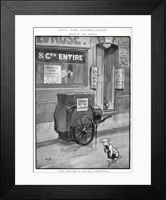 Framed Print : Pity the Unemployed by John Hassall Framed Print : Pity the Unemployed by John Hassall