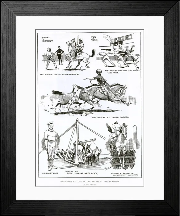 Framed Print : Sketches at the Royal Military Tournament Framed Print : Sketches at the Royal Military Tournament