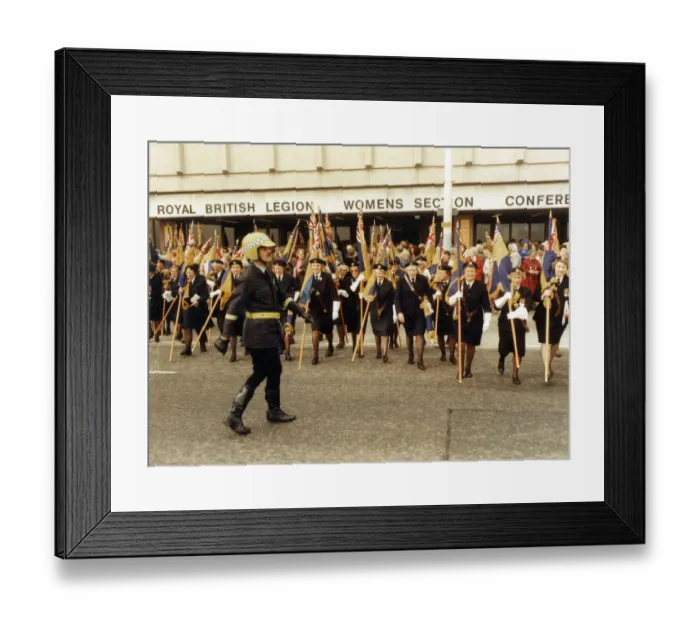 Framed Print : Women of The Royal British Legion march past the Brighton Conference Centre Framed Print : Women of The Royal British Legion march past the Brighton Conference Centre