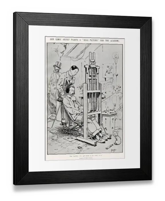 Framed Print : The Visitor: Its not meant to be comic is it?'An artist Framed Print : The Visitor: Its not meant to be comic is it?'An artist