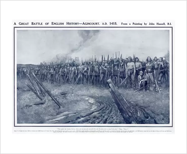Double page spread in The Sphere showing British warriors lined up waiting before