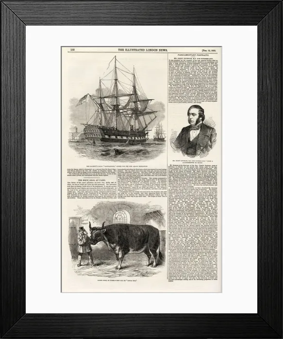 Framed Print : A page from the Illustrated London News, 12th February 1853 Framed Print : A page from the Illustrated London News, 12th February 1853