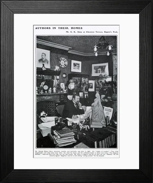 Framed Print : George Robert Sims (1847 - 1922), journalist, writer and publisher Framed Print : George Robert Sims (1847 - 1922), journalist, writer and publisher