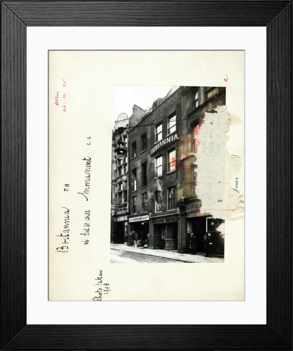 Framed Print : Photograph of Britannia PH, Monument, London Framed Print : Photograph of Britannia PH, Monument, London