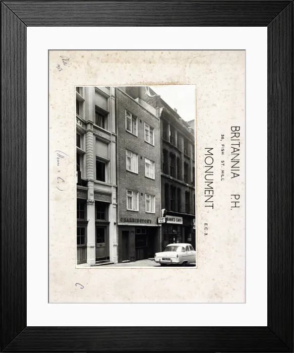 Framed Print : Photograph of Britannia PH, Monument, London Framed Print : Photograph of Britannia PH, Monument, London