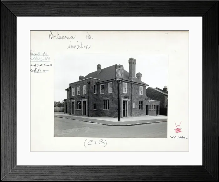 Framed Print : Photograph of Britannia PH, Surbiton, Surrey Framed Print : Photograph of Britannia PH, Surbiton, Surrey