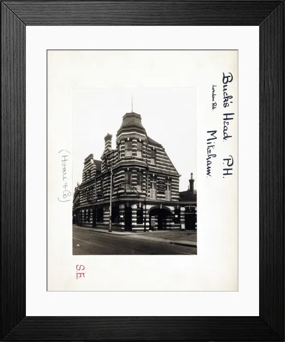 Framed Print : Photograph of Bucks Head PH, Mitcham, Greater London Framed Print : Photograph of Bucks Head PH, Mitcham, Greater London