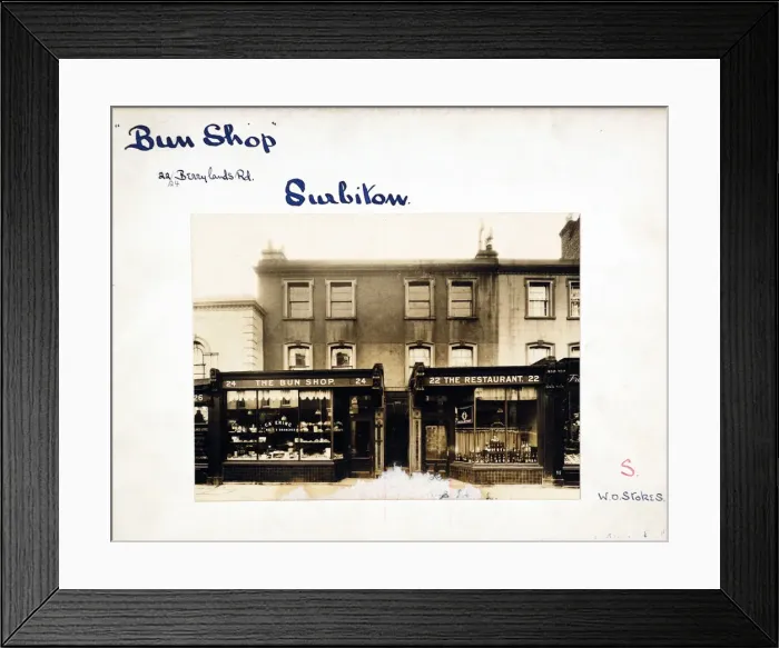 Framed Print : Photograph of Bun Shop PH, Surbiton, Surrey Framed Print : Photograph of Bun Shop PH, Surbiton, Surrey