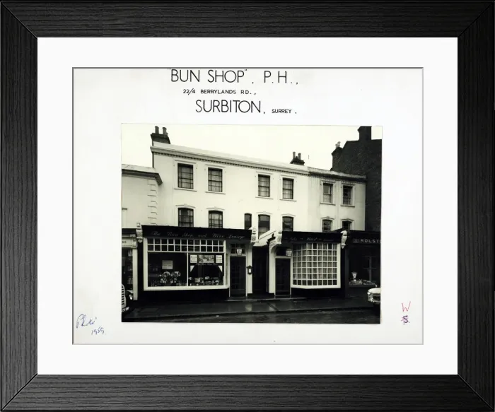 Framed Print : Photograph of Bun Shop PH, Surbiton, Surrey Framed Print : Photograph of Bun Shop PH, Surbiton, Surrey