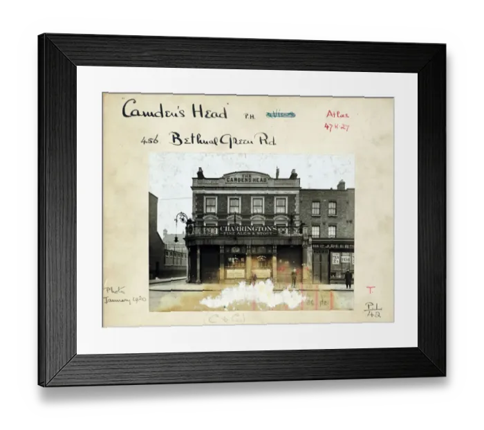Framed Print : Photograph of Camdens Head PH, Bethnal Green, London Framed Print : Photograph of Camdens Head PH, Bethnal Green, London