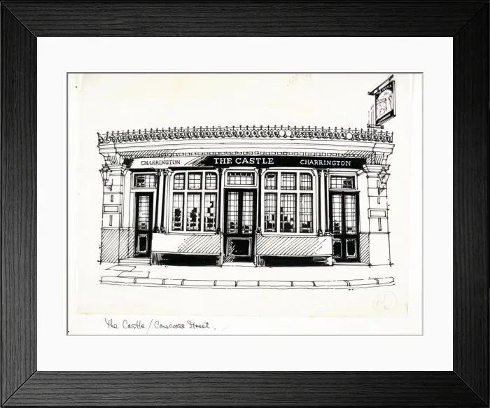 Framed Print : Sketch of Castle PH, Farringdon, London Framed Print : Sketch of Castle PH, Farringdon, London