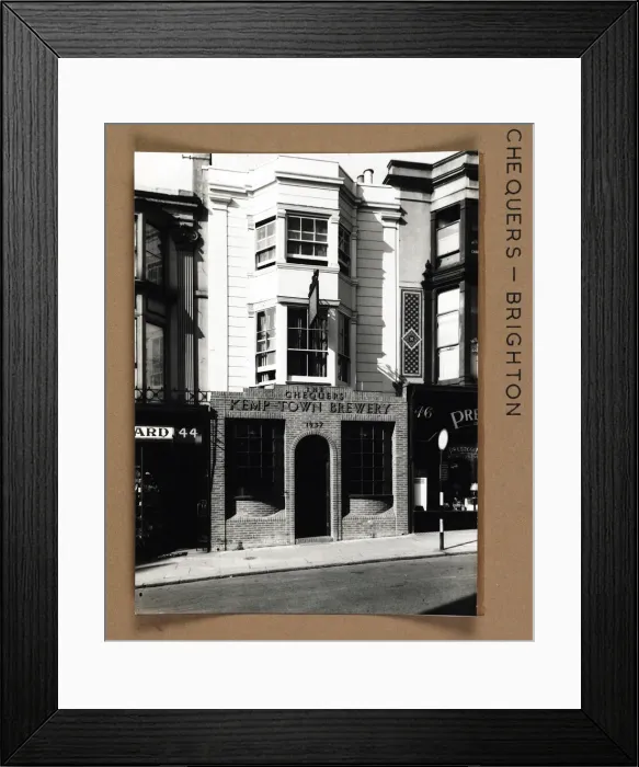 Framed Print : Photograph of Chequers PH, Brighton, Sussex Framed Print : Photograph of Chequers PH, Brighton, Sussex