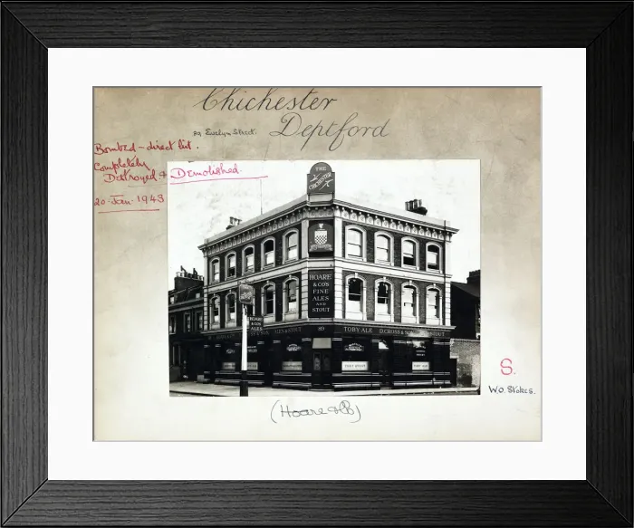 Framed Print : Photograph of Chichester PH, Deptford, London Framed Print : Photograph of Chichester PH, Deptford, London