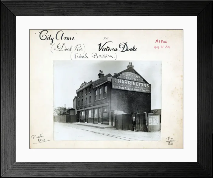 Framed Print : Photograph of City Arms, Victoria Docks, London Framed Print : Photograph of City Arms, Victoria Docks, London