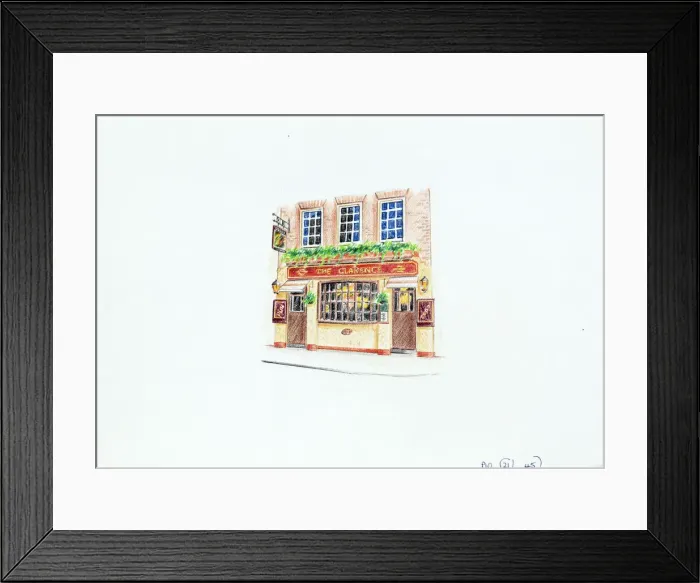 Framed Print : Sketch of Clarence PH, Piccadilly (New), London Framed Print : Sketch of Clarence PH, Piccadilly (New), London