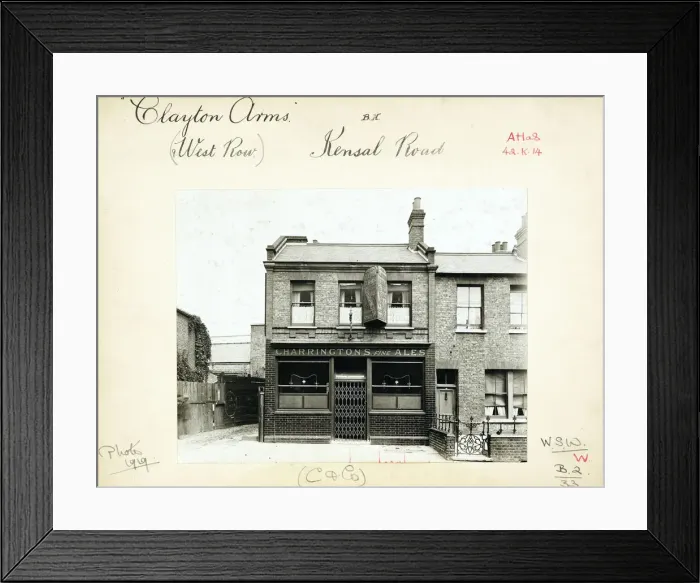 Framed Print : Photograph of Clayton Arms, Kensal Road, London Framed Print : Photograph of Clayton Arms, Kensal Road, London