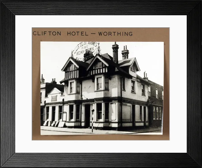 Framed Print : Photograph of Clifton Hotel, Worthing, Sussex Framed Print : Photograph of Clifton Hotel, Worthing, Sussex