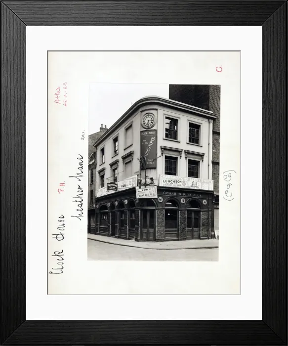 Framed Print : Photograph of Clock House PH, Holborn, London Framed Print : Photograph of Clock House PH, Holborn, London
