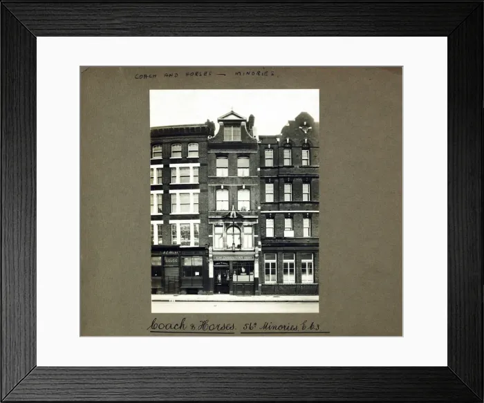 Framed Print : Photograph of Coach & Horses PH, Minories, London Framed Print : Photograph of Coach & Horses PH, Minories, London