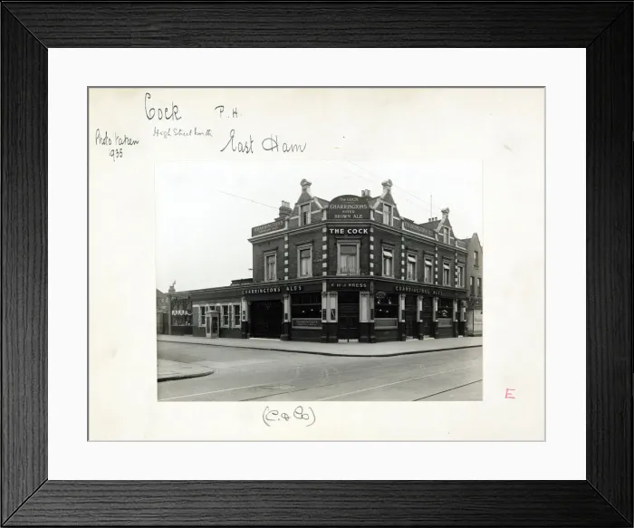 Framed Print : Photograph of Cock PH, East Ham, London Framed Print : Photograph of Cock PH, East Ham, London