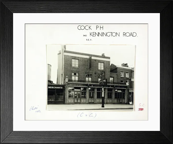 Framed Print : Photograph of Cock PH, Kennington, London Framed Print : Photograph of Cock PH, Kennington, London