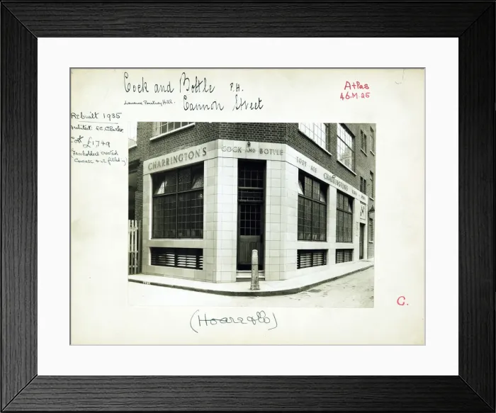 Framed Print : Photograph of Cock & Bottle PH, City, London Framed Print : Photograph of Cock & Bottle PH, City, London