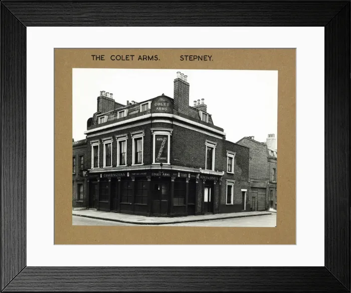 Framed Print : Photograph of Colet Arms, Stepney, London Framed Print : Photograph of Colet Arms, Stepney, London