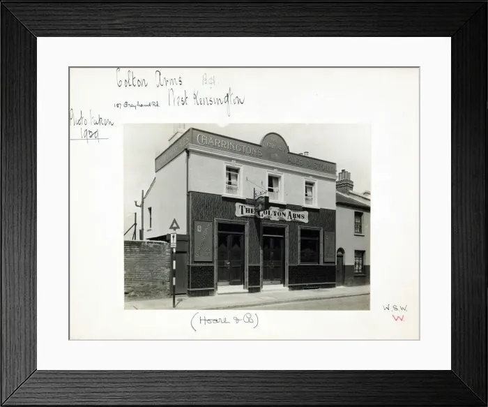 Framed Print : Photograph of Colton Arms, Kensington, London Framed Print : Photograph of Colton Arms, Kensington, London