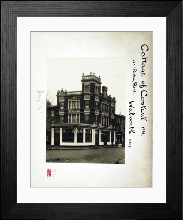 Framed Print : Photograph of Cottage of Content PH, Walworth, London