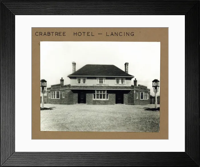 Framed Print : Photograph of Crabtree Hotel, Lancing, Sussex Framed Print : Photograph of Crabtree Hotel, Lancing, Sussex