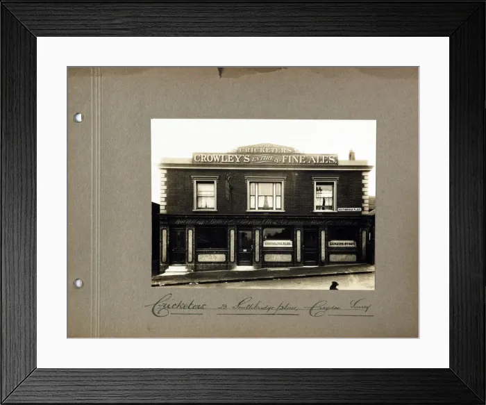 Framed Print : Photograph of Cricketers PH, Croydon, Surrey Framed Print : Photograph of Cricketers PH, Croydon, Surrey